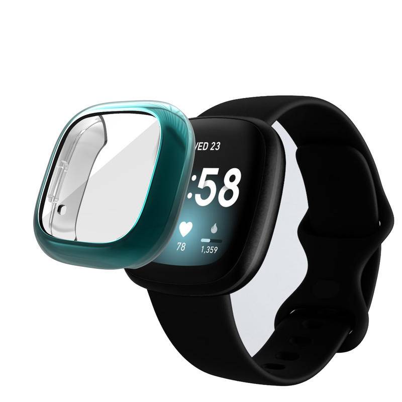 Soft Case Tpu Pelindung Layar Smartwatch Fitbit Versa 3 2 Versa3 Versa2 Sense Bumper Plating