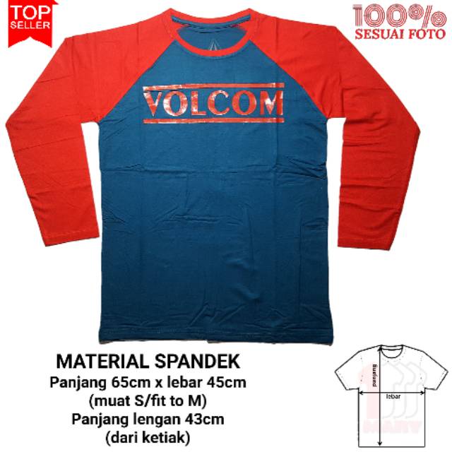 Kaos Lengan Panjang Long Sleeve Shirt Motif Volcom