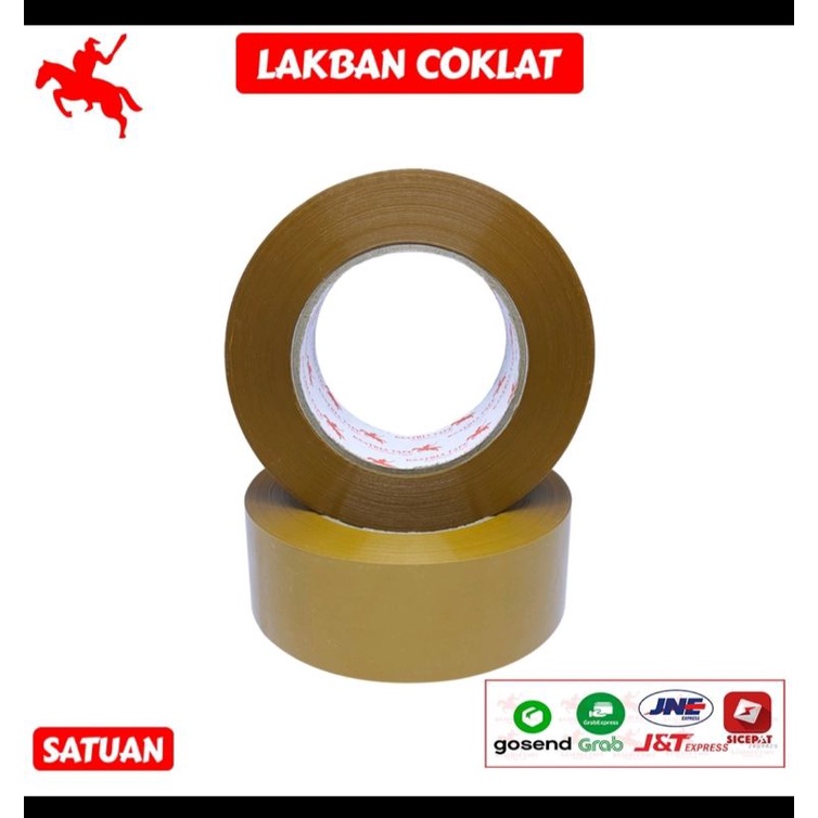 Lakban Coklat 200 YARD 45MM Ksatria Tape 200Yard