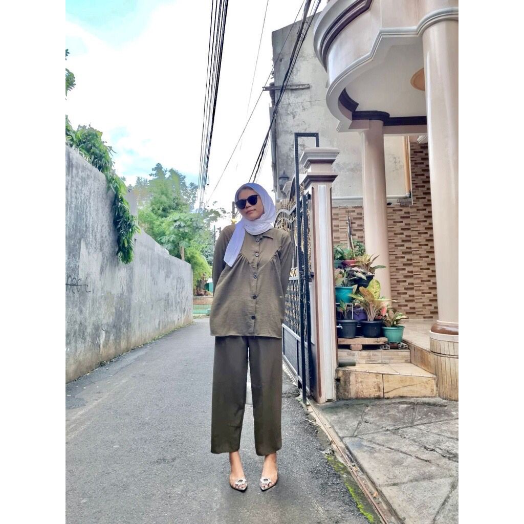 ZIVIA SET / SETELAN CRINKLE AIRFLOW /SETCEL PREMIUM/ SETCEL CRINKLE POLOS / SETELAN CRINKLE BEST SEL