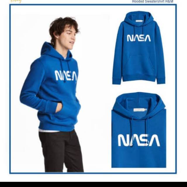 blue nasa hoodie h&m