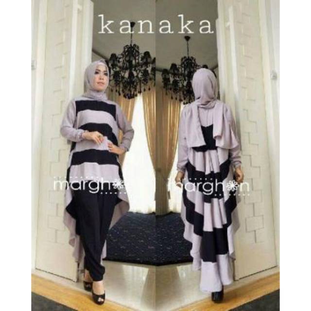Tunik muslim wanita penguin hijabers trendy kekinian, tunik dress muslimah new keren lebaran