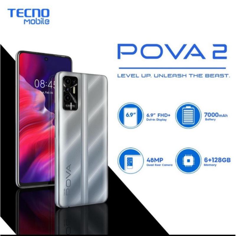 Tecno Pova 2 6/128 garansi resmi