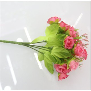 Terlaris Spring Rose Bouquet Artificial Flower Buket Bunga Rose
