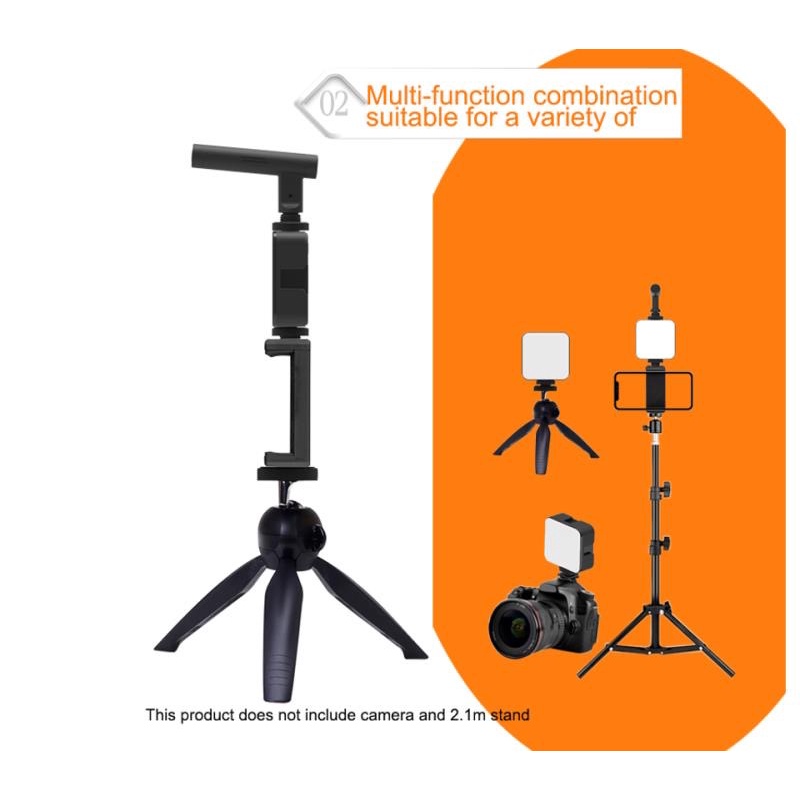 KIT01 Vlogging KIT Paket Vlog 5 Item LED Video Light Phone Holder Tripod Microphone Remote Shutter