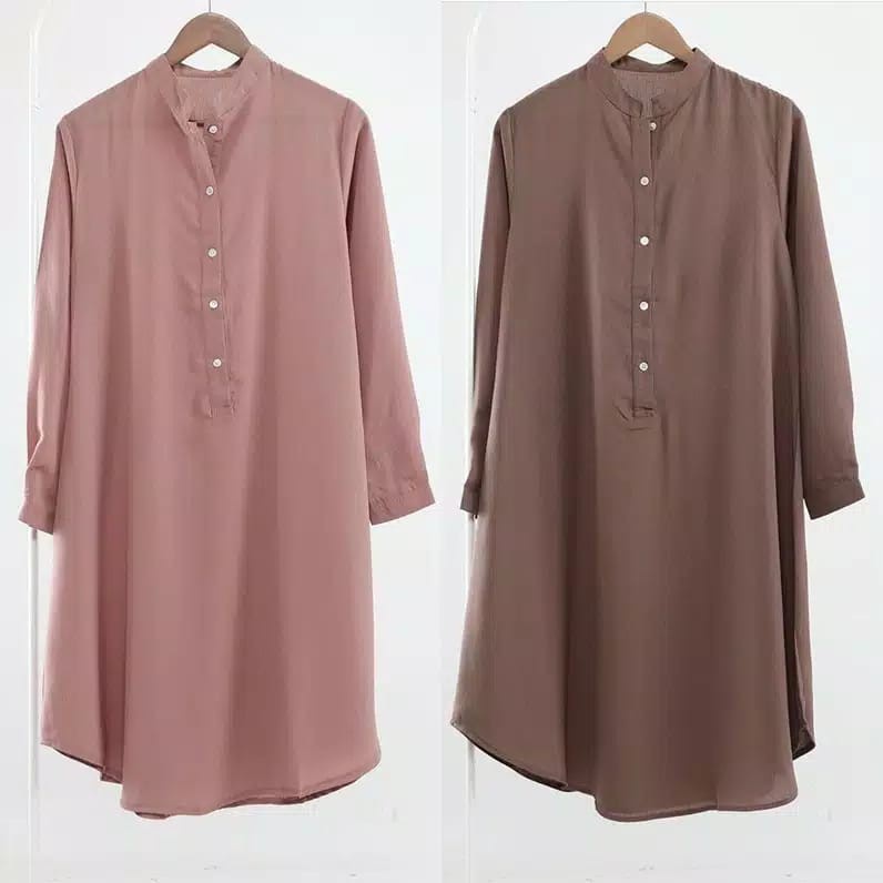 BRILIE TUNIK – BAJU ATASAN POLOS WANITA TERBARU LENGAN PANJANG – ATASAN WANITA BLOUSE – ATASAN ANAK PEREMPUAN PUTIH IMPORT – LONG TUNIK – ATASAN TUNIK WANITA RAYON – ATASAN WANITA JUMBO - OVERSIZE