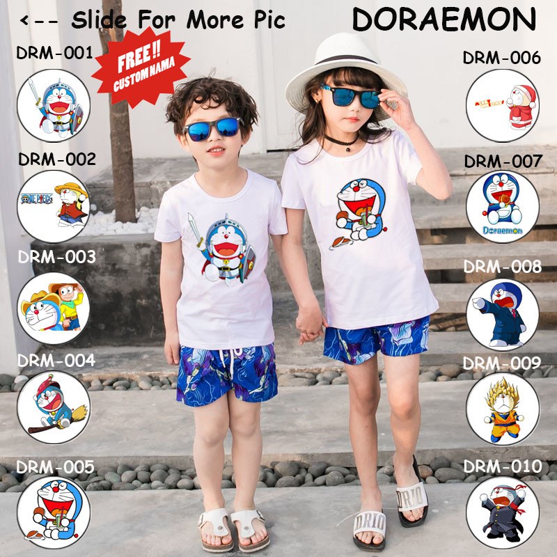 [FREE NAMA!!] Kaos Anak Doraemon