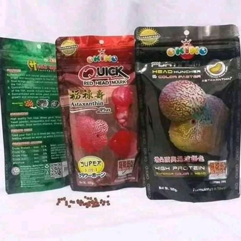 OKIKO PLATINUM PAKAN IKAN LOUHAN/PELET LOUHAN