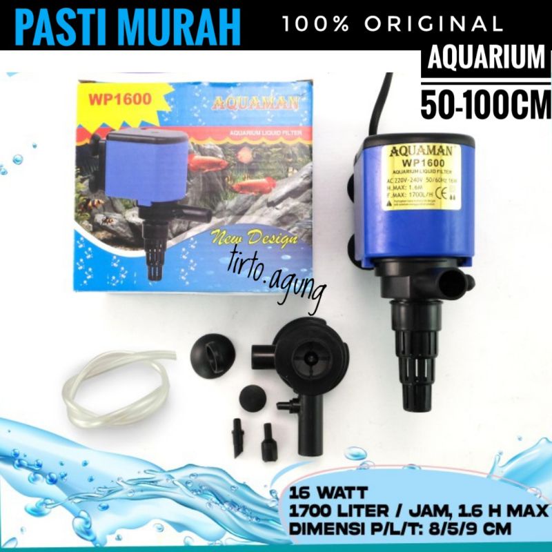 pompa AQUAMAN 1600 water pump aquarium 50CM 60CM 80CM 100CM WP-1600K 1600K filter aquascape