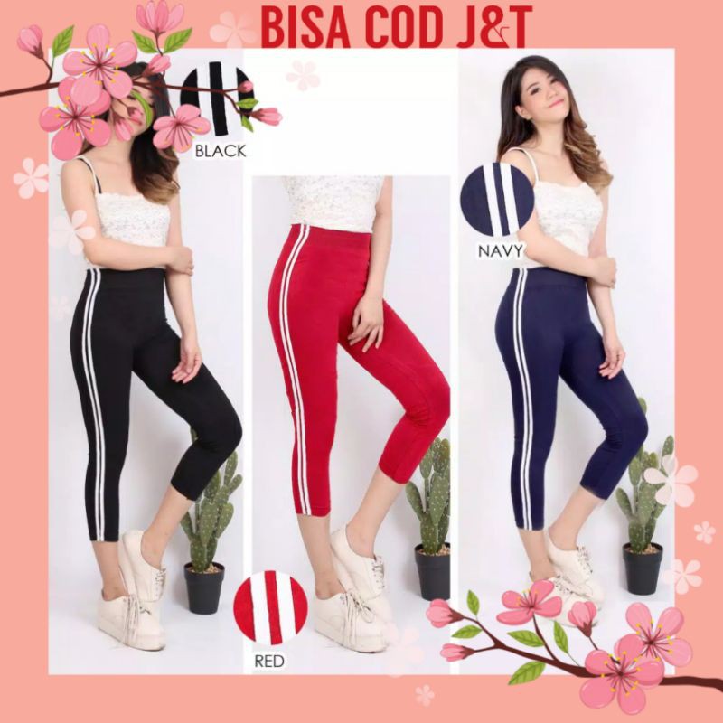 Legging List Polos 7 8 Bisa Buat Olahraga Jumbo