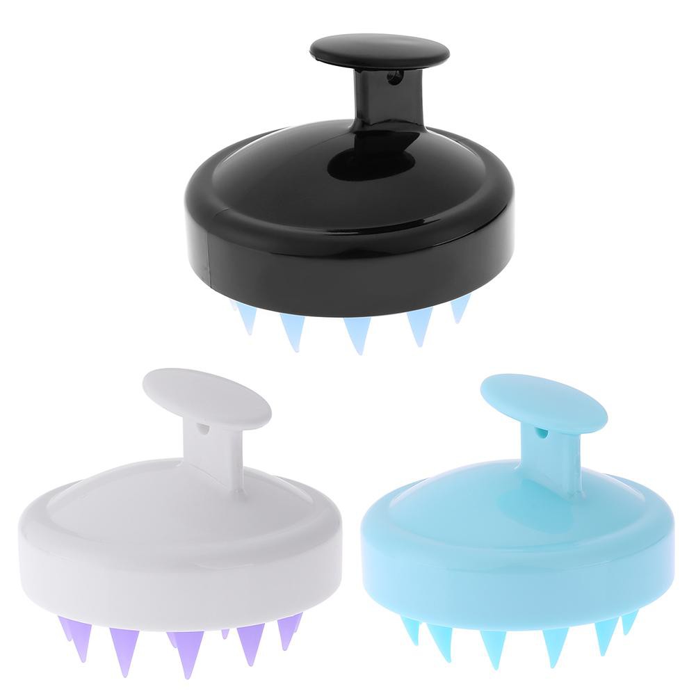 1pc Massage Brush Hair Wash Brush Silicone Head Body Massager Comb Silicone Acupoint Relaxing Tools