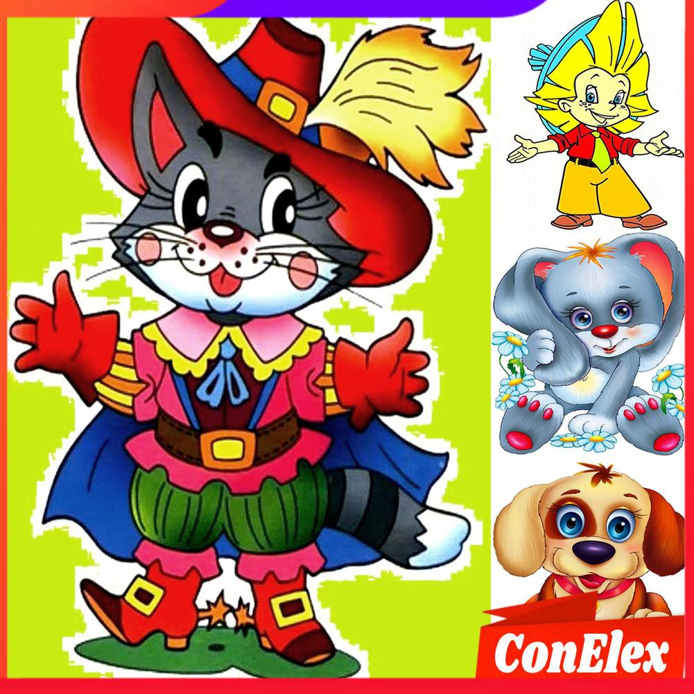 Diy Lukisan Diamond Dengan Gambar Kartun Binatang Untuk Hiasan