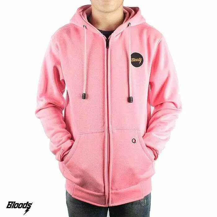 JAKET HOODIE BLOODS LOGO BORDIR PRIA - JAKET BLOODS LOGO BORDIR - JAKET DISTRO - JAKET ZIPPER