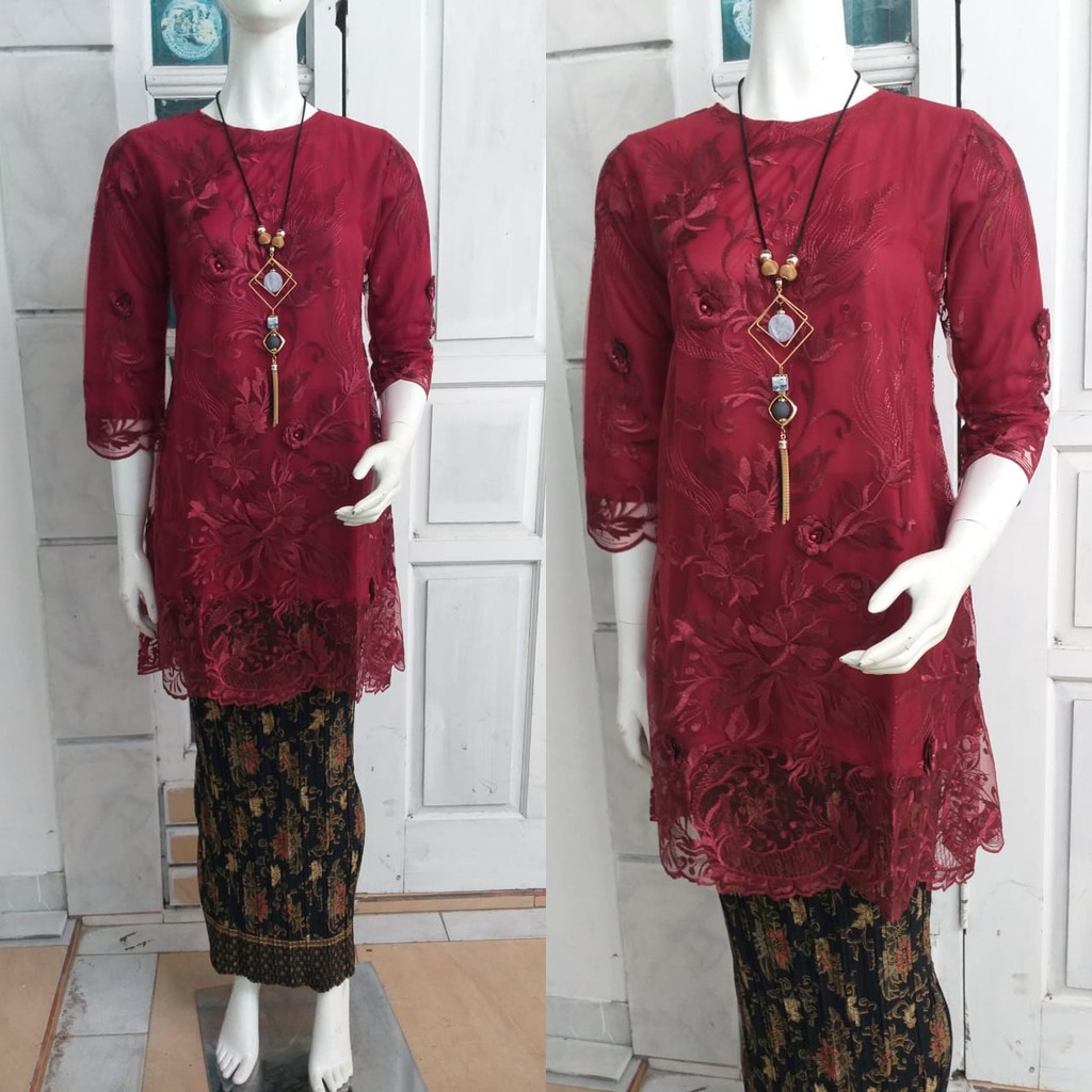 Baju kurung tulle bordir