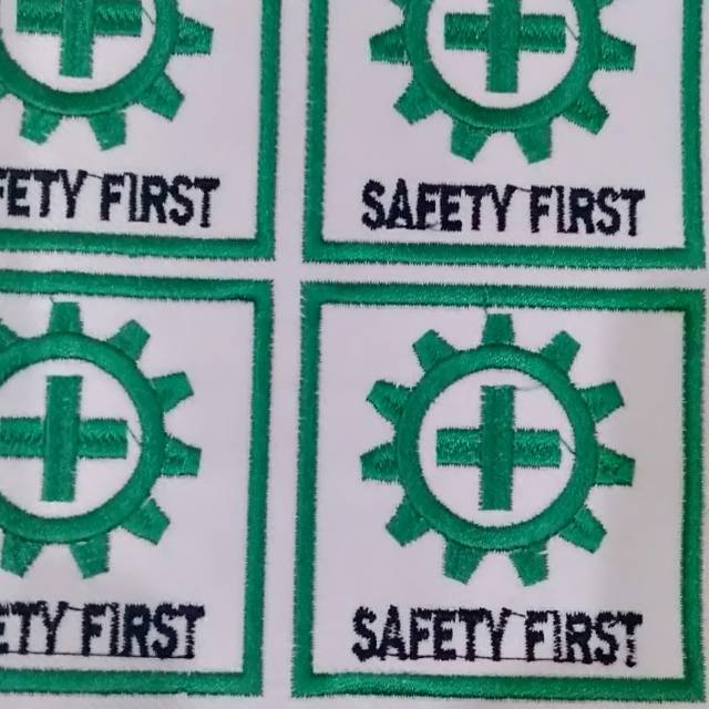 Bordir Badge Safety First | Logo K3 Safety First