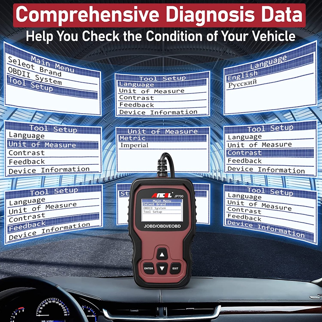 ANCEL JP700 JOBD/OBDII/EOBD Obd2 Scanner Car Scanner Odb2 Car Diagnostic Tool Obd Car Diagnostic Scanner Automotive Scanner