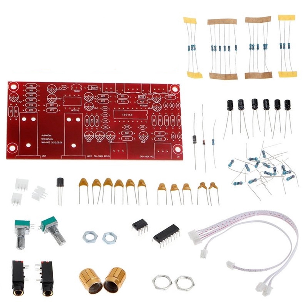 [IN STOCK/COD]PT2399 NE5532 Microphone Amplifier Board Preamplifier Reverberation Panel DIY Kits