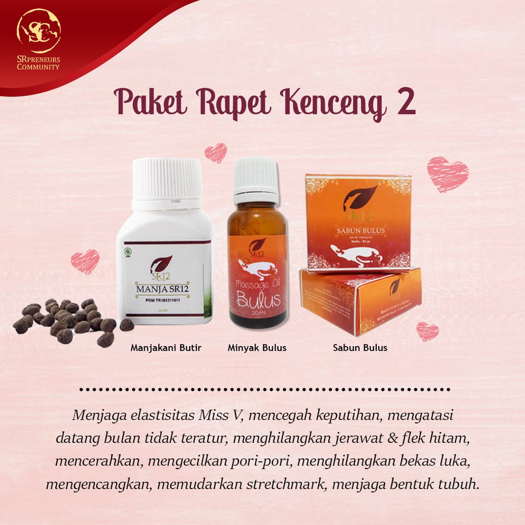 RAPET KENCENG SR12 ✅ TERLARIS ✅ MEMBESARKAN &amp; MERAPATKAN SPECIAL SUAMI ISTRI / MANJAKANI &amp; BULUS