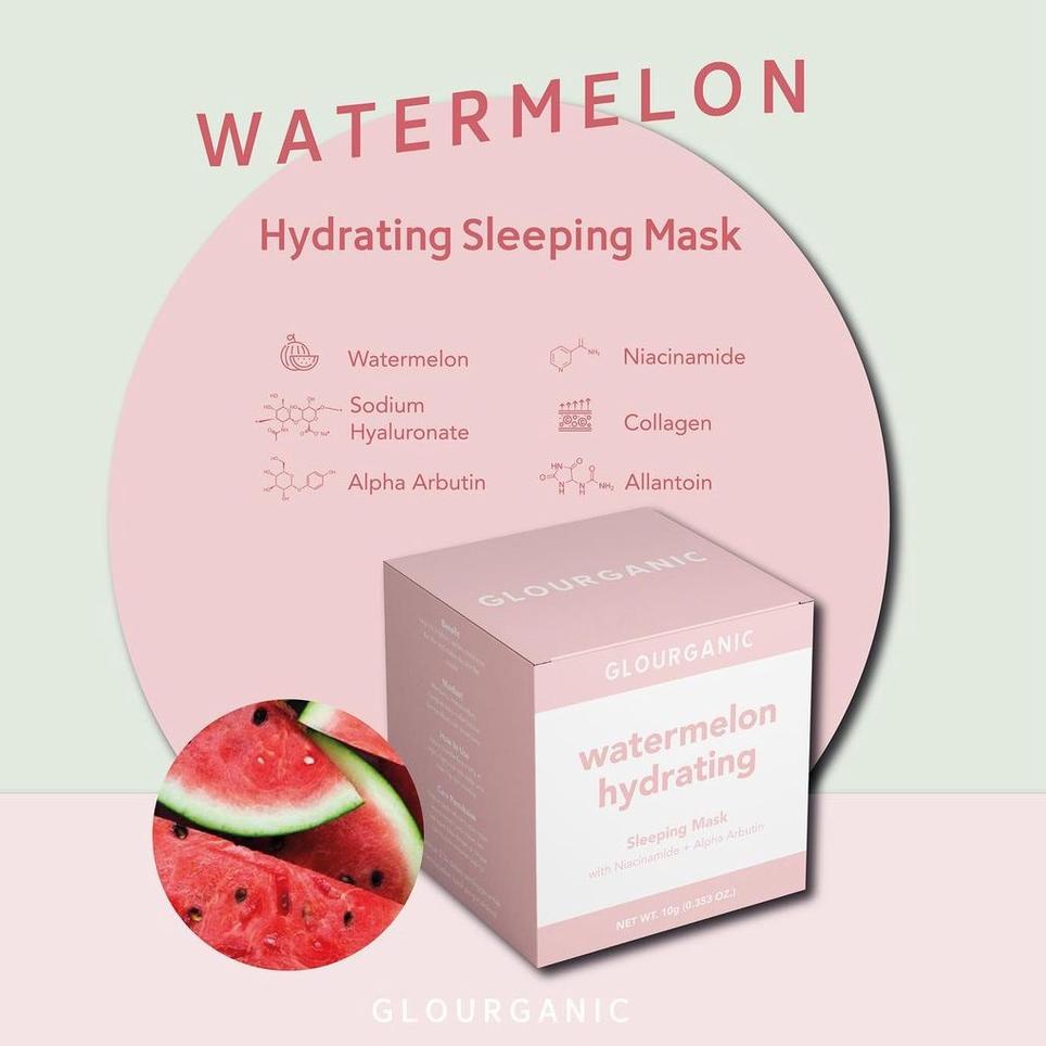 KODE-ER12 GLOURGANIC Sleeping Mask Tamanu Exfoliating & Watermelon Hydrating Sleeping Mask 10gr Rest