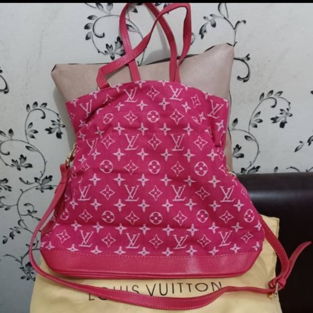 tas LV full kulit mix denim mantul banget
