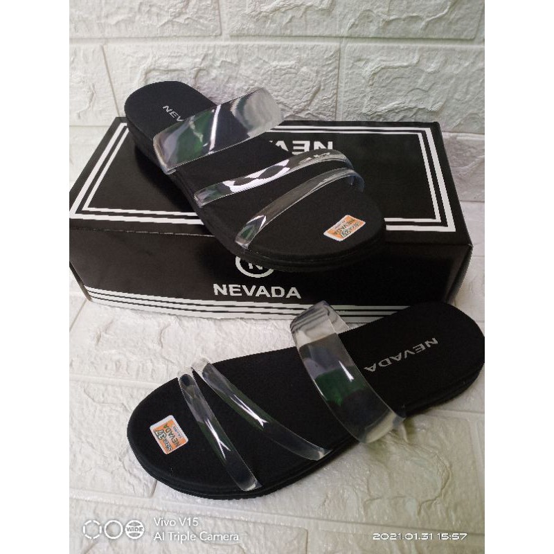 SANDAL  SLOP JELLY NEVADA/ SANDAL JELLY TRANSPARAN/SANDAL ANDIEN- Sandal jelly-3