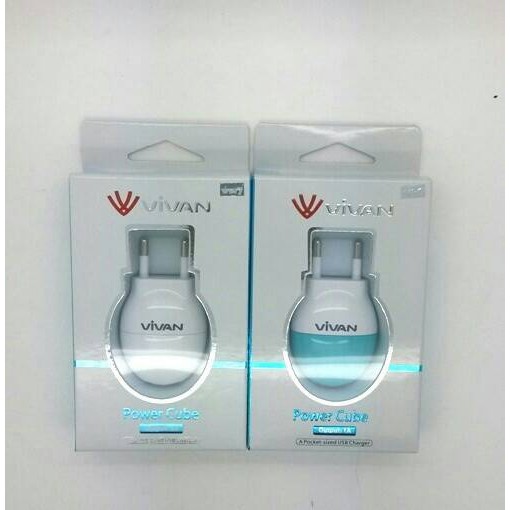 Charger Vivan Power Cube (Batok Charger+Kabel) Kabel Cas Charger Vivan