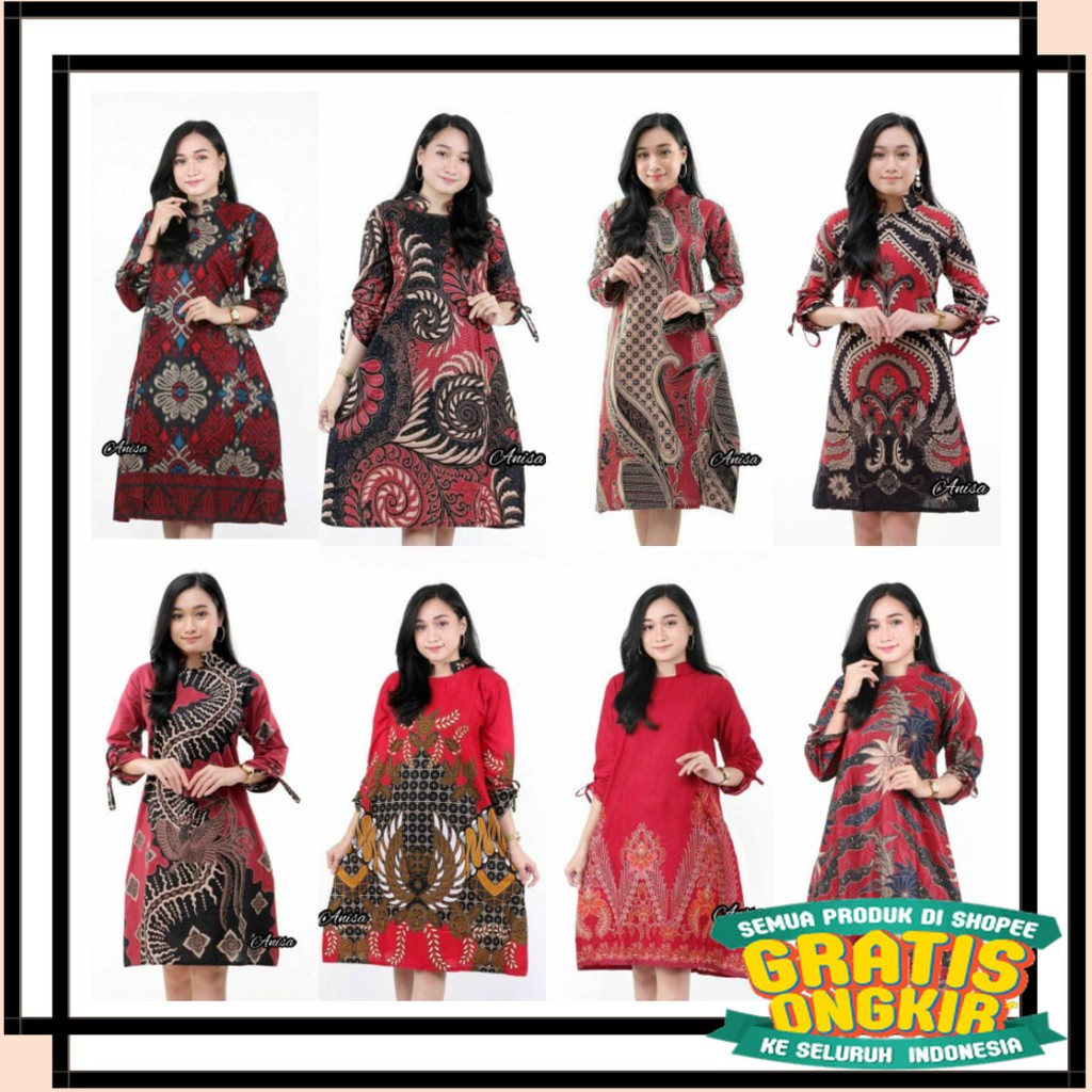 SOLO KERIS FULL BROKAT RUFFLE BENANG RAJA TENUN / BATIK KALONGAN | TUNIK BATIK PEKALONGAN SIZE M