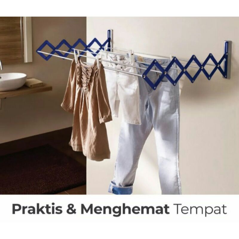 Jemuran Dinding Lipat / Jemuran Pakaian