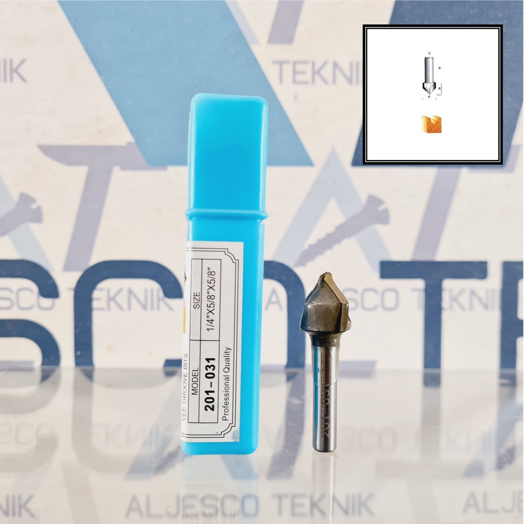 BENZ 201-031 MATA PROFIL V 16MM VEE GROOVE BITS