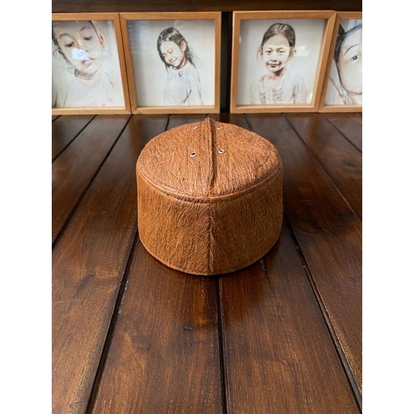 Peci serat kayu / peci kulit kayu waru asli