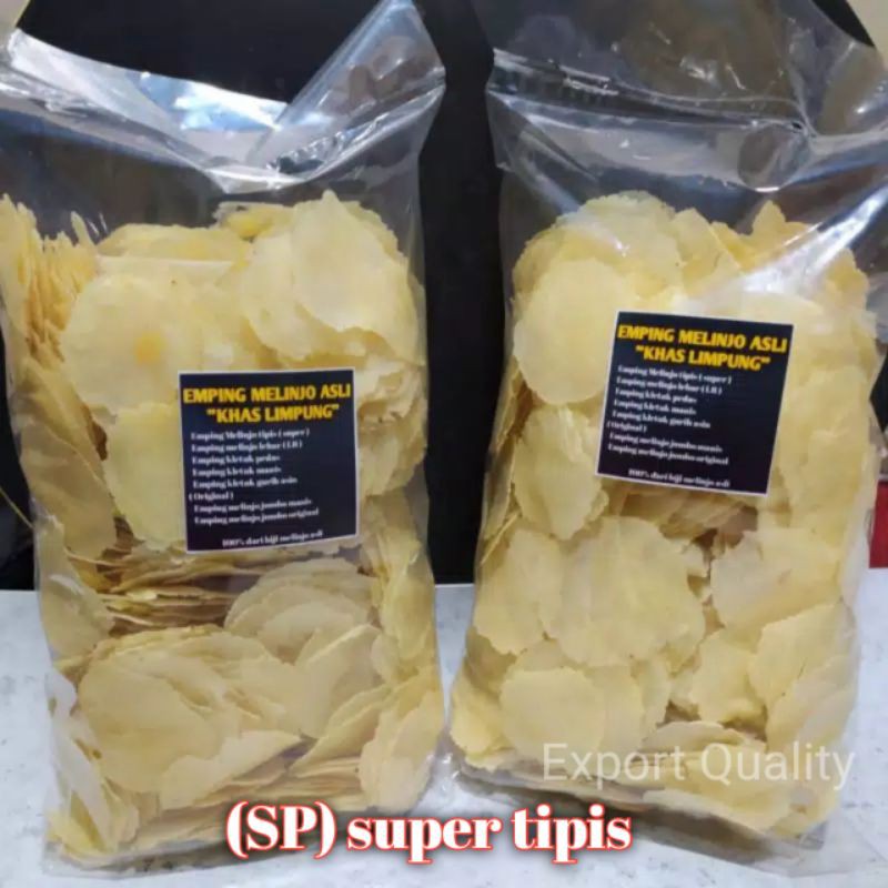 

Sekar_Shop07 Emping Melinjo Mentah Tipis (Sp) Dan Agak Lebar (Lb) 1/2Kg