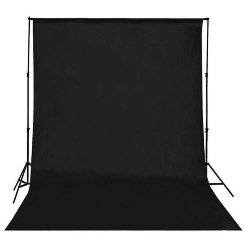kain background hitam polos 2.5x3 meter