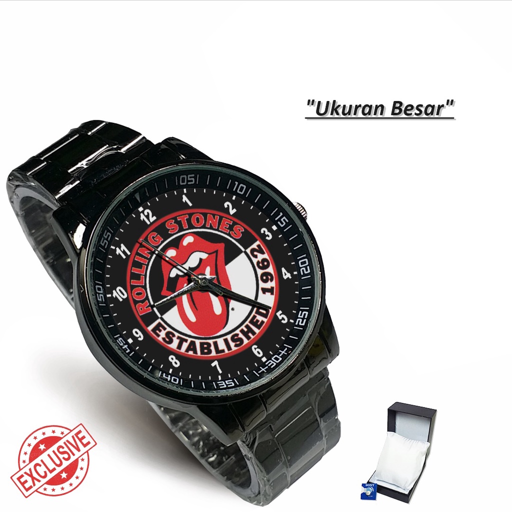 Jam Tangan Rantai Couple ROLLING STONES 1962 (Awesome)