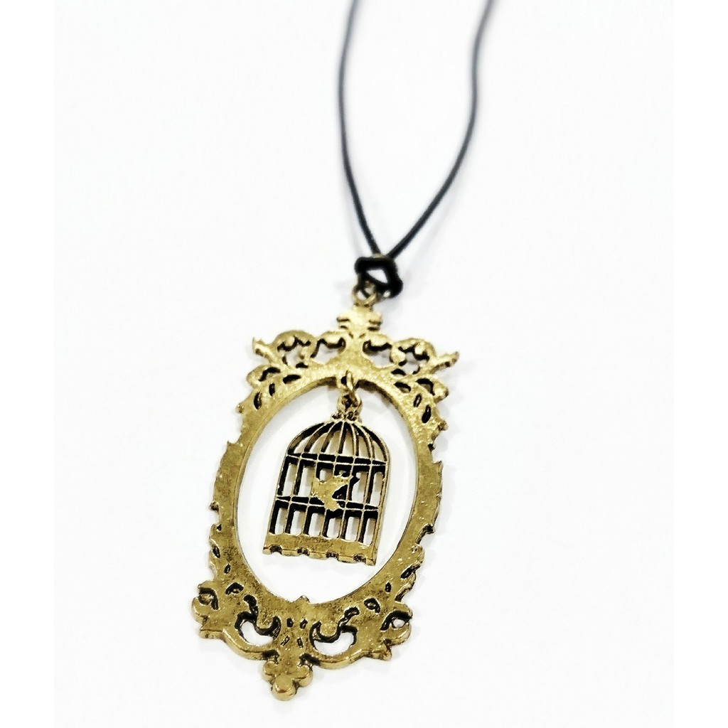 Kalung kandang burung cage necklace antique