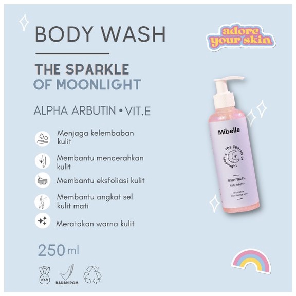 MIBELLE BODY WASH ALPHA ARBUTIN 250ML