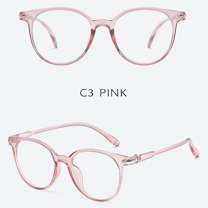 Tersedia 0°~-400° Korean Design Retro Kacamata Wanita/Pria Retro Gaya Anti Radiation Eyeglasses