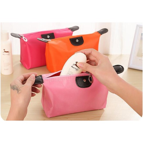 Dompet Kosmetik Tahan Air / Waterproof Cosmetic Pouch / Pouch Kosmetik Resleting Polos