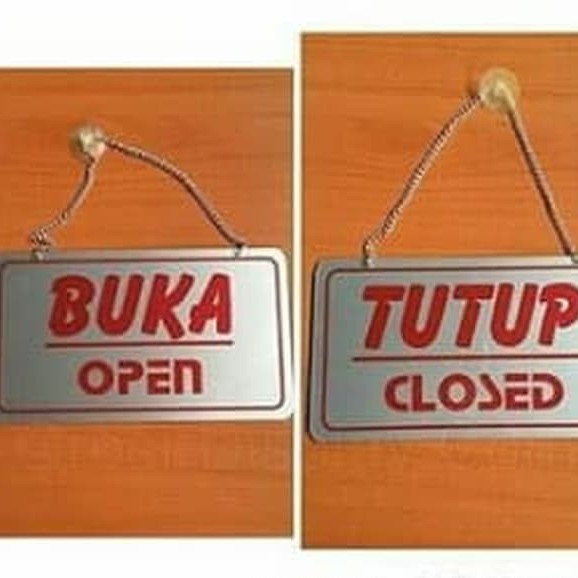 Stiker pintu open close besar buka  tutup  bolak balik murah 