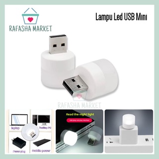 Lampu USB LED Mini Portable Lid Ukuran Kecil Bulat Bolam let Terang Untuk Lampu Darurat Tidur Baca Belajar Laptop Mobil Travel
