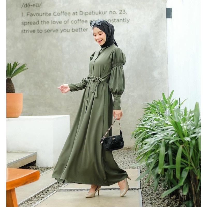 1KG MUAT 4PCS | RARA MAXY DRESS BALON KERUT BUSUI FULL KANCING HITS OOTD SELEBGRAM FASHION WANITA