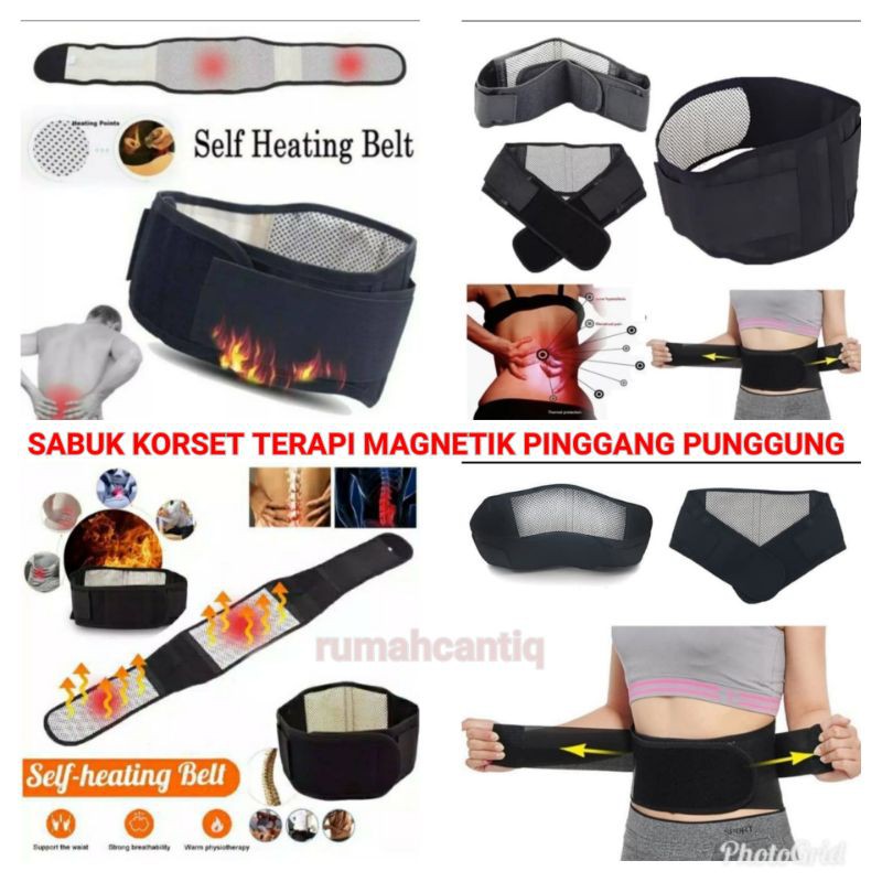 Sabuk Korset Alat Kesehatan Terapi Magnetik Pemanas Pinggang Punggung