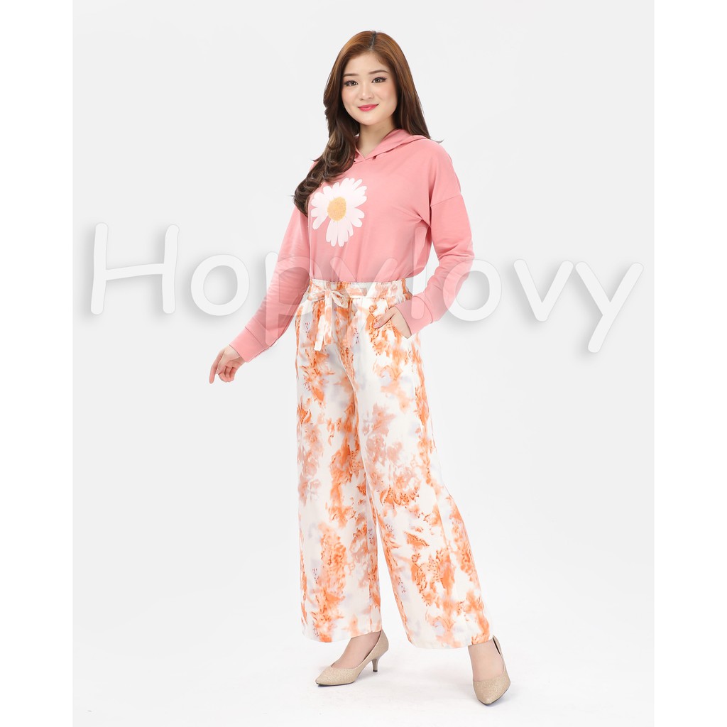 HOPYLOVY Celana Kulot Wanita Tie Dye Geolina