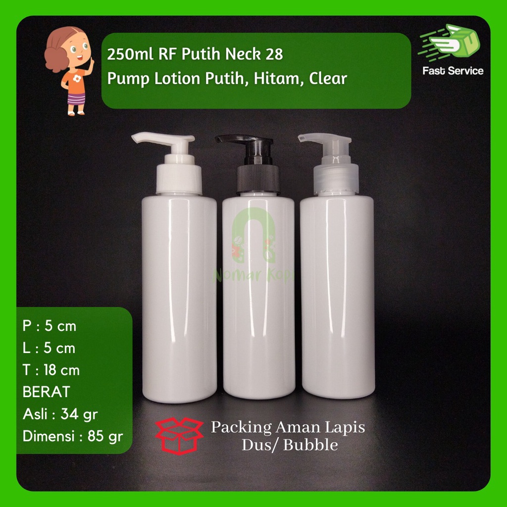 BOTOL 250ml BR AMBER PUMP LOTION PET TEBAL PET TEBAL HANDSANITIZER PARFUME KOSMETIK