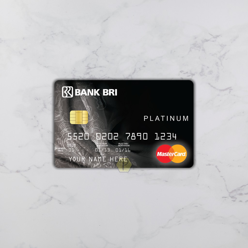 [FAKE] BRI PLATINUM - Card Cover Skin Sticker - PLIATA Stiker Kartu ATM, E-Money, E-Toll