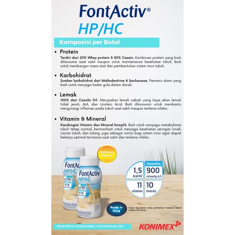 Fontactive HP/HC 200 ml ready to drink ( susu nutrisi lengkap menaikkan berat badan )