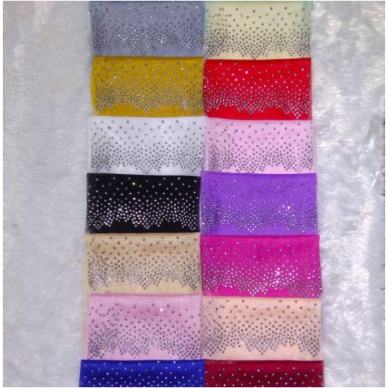 INNER HIJAB JILBAB DIAMOND BLINK BRUKAT PAYET TILE ZIGZAG PENGANTIN PESTA MODEL IKAT BKN CIPUT NINJA-7