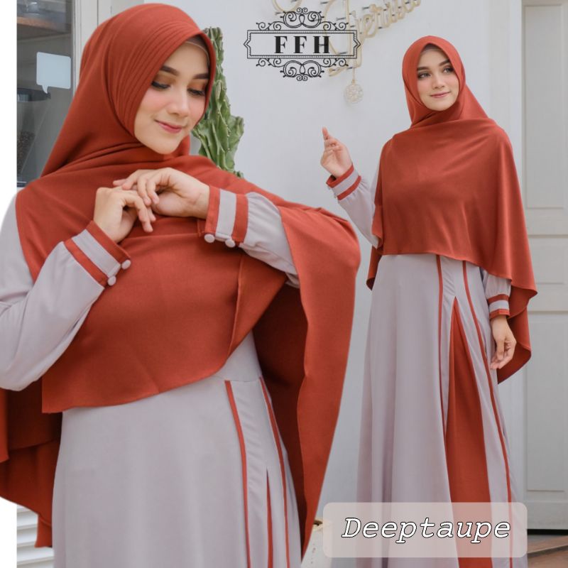 ASFIYA Syar'i Ori FAFAHIJAB/Gamis Fafahijab/Gamis Set Hijab
