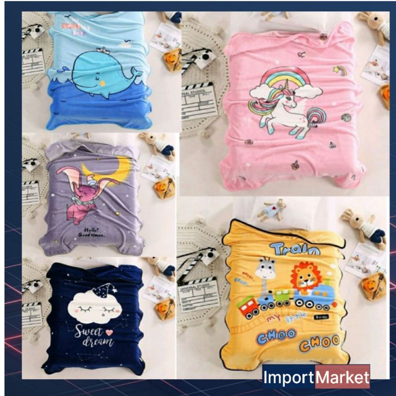 [IM] Selimut Bulu Anak Halus Lembut Adem Anak Premium Quality  Import Selimut Anak Bulu