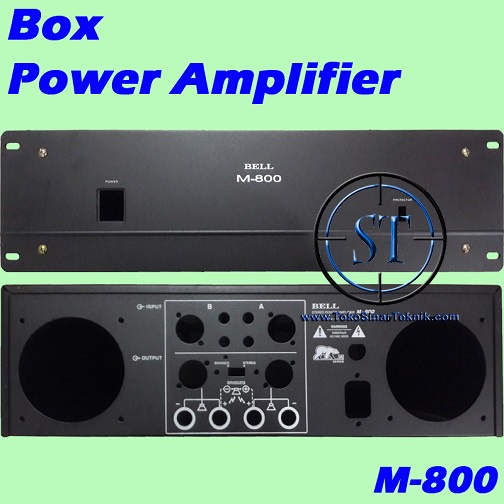 BOX BELL M-800 BOX POWER AMPLIFIER M800 M-800 Bok Ampli Wadah Kotak Alumunium Holder Sound System