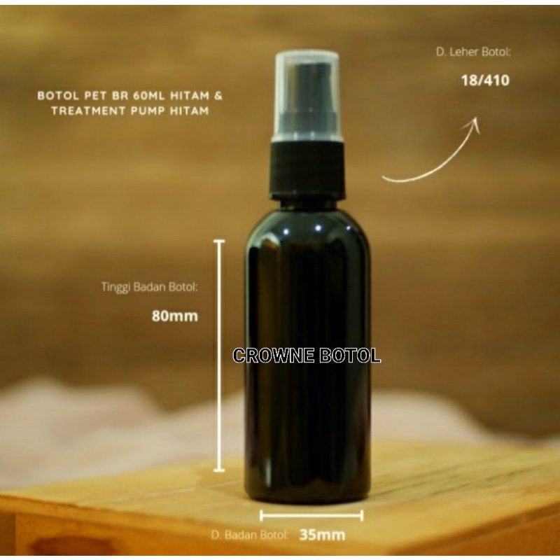 BOTOL SPRAY 60ML HITAM/BOTOL BR 60ML SPRAY HITAM
